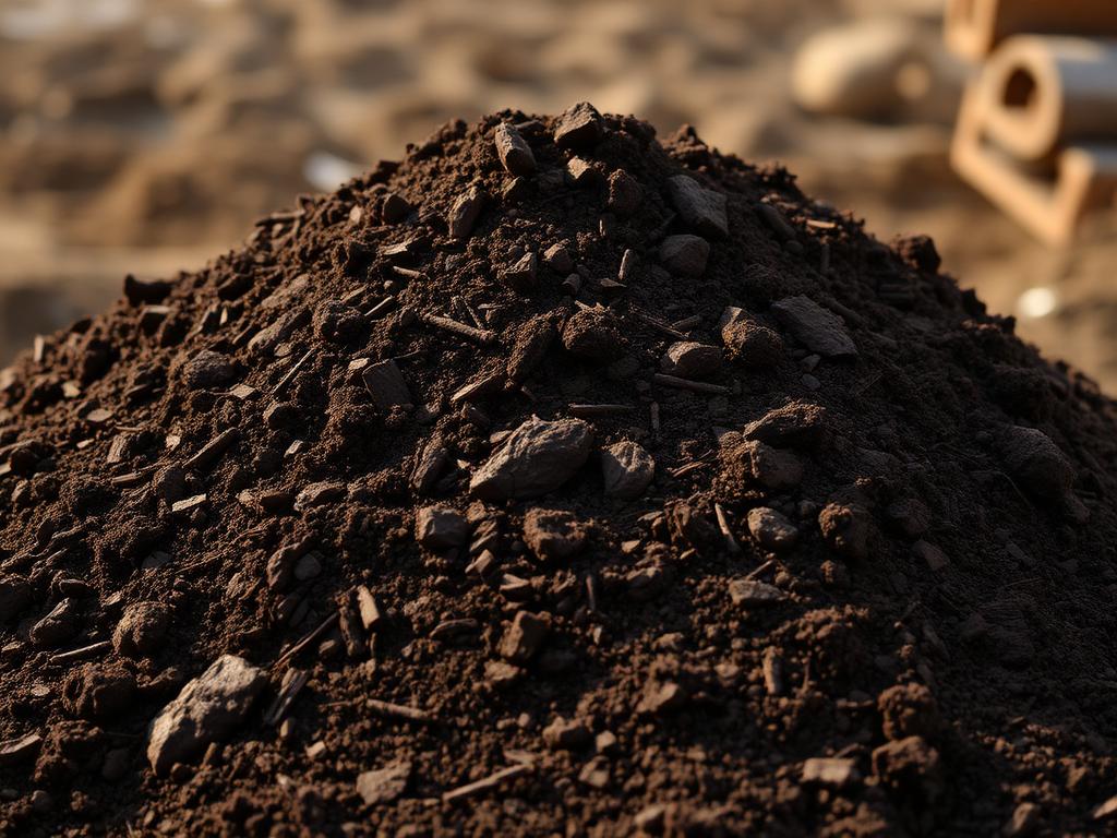 120 m³ red Provençal topsoil — pool excavation